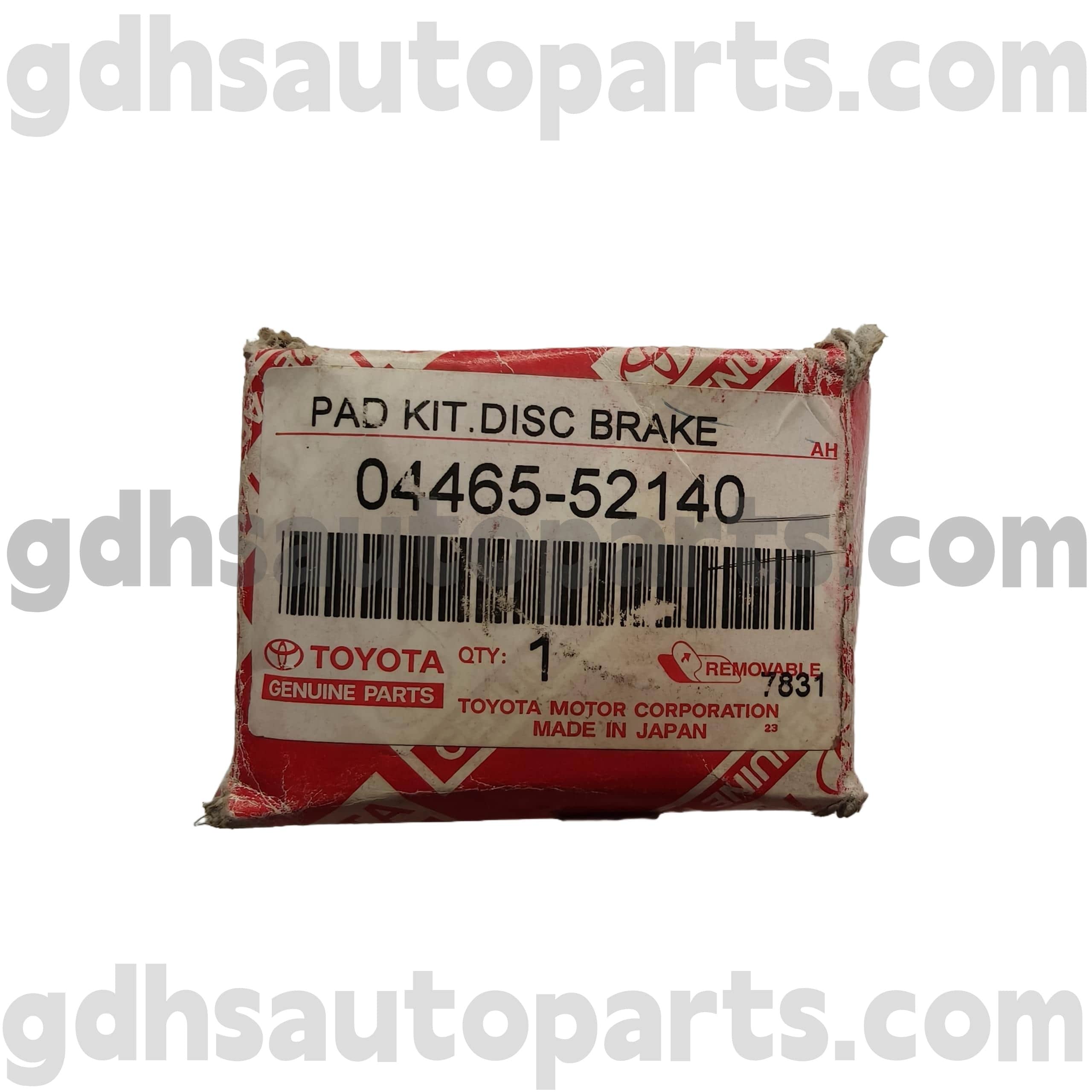 04456-52140 Bagean Toyota Genuine Pit Brake Pads ngarep kanggo sasis ora. Axp41 DLX