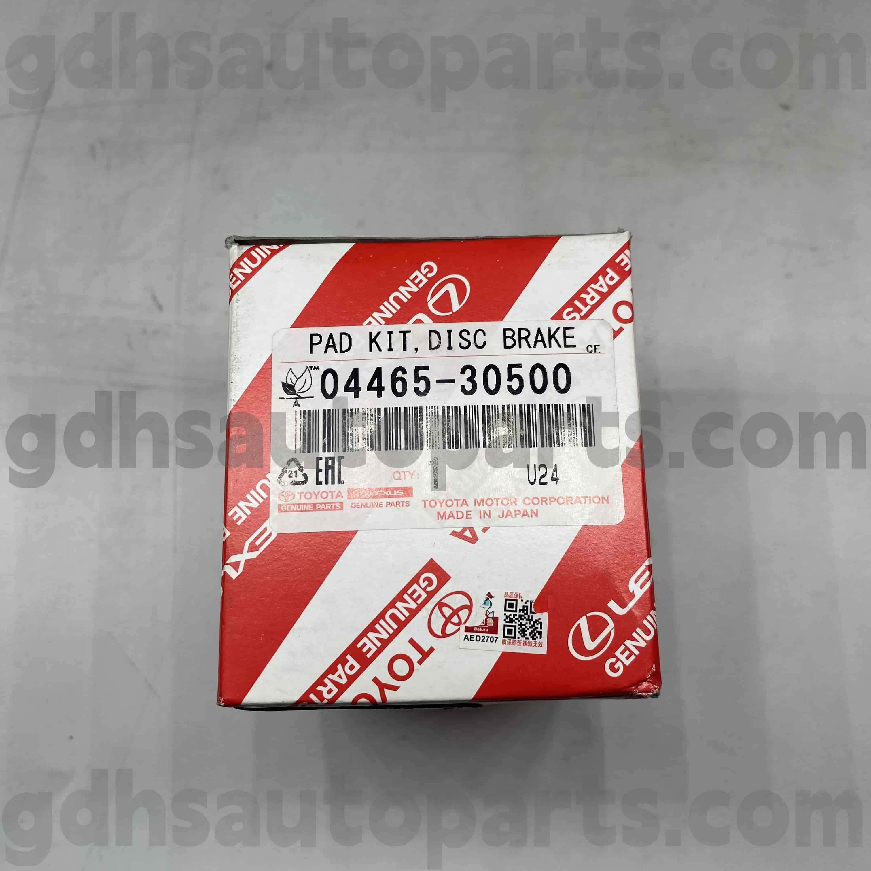 04465-30500 Toyota Bagéan Bagian Genuine Font Brake Pads Kanggo Lexus Iste250c / 350C, GS Series Chassis Ora. GRS190