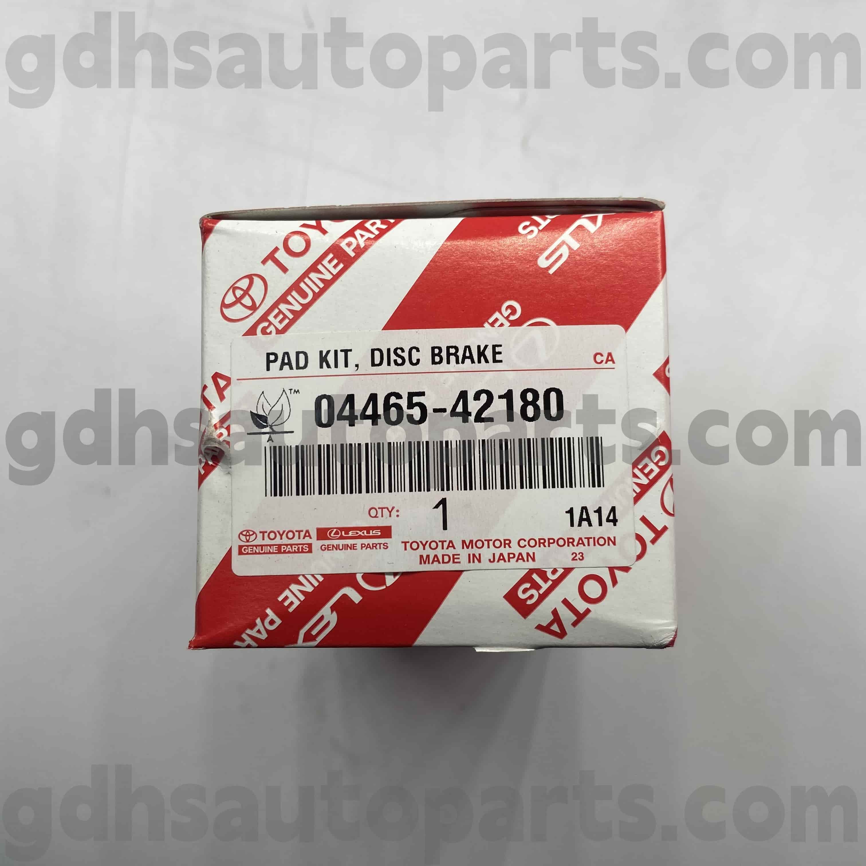 04465-4180 Toyota Bagéan Toyota Genuine Padhan Ngarep Brake Pads Kanggo Harrier / Sato, Mirai Chassis Ora. ACA3 # ZGGR2 # AS