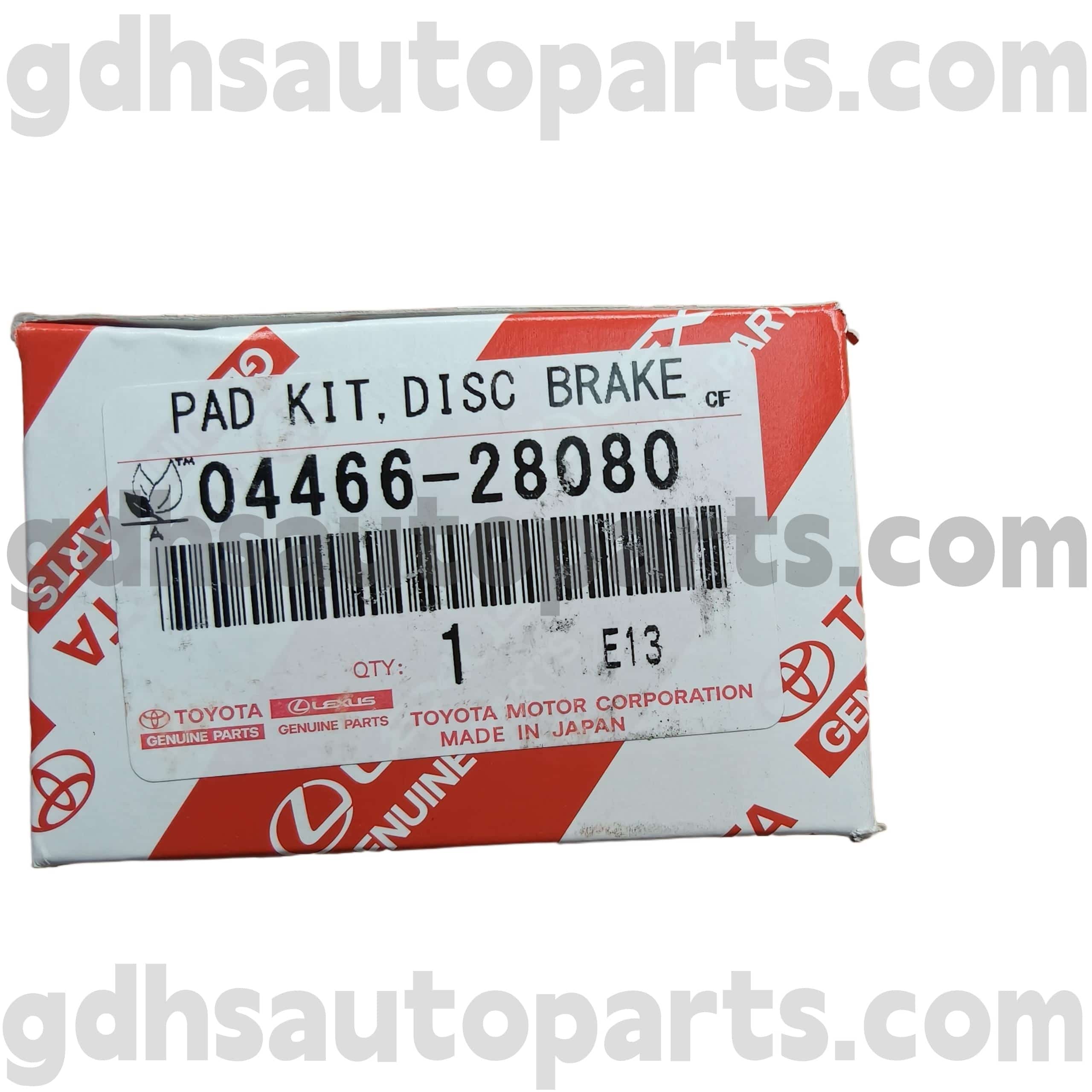 04466-280 Toyota Bagian Genuine Bagean Rear Brake Pads Kanggo Previa / Tarago, Alphard, Sienna Chassis Ora. ACR30