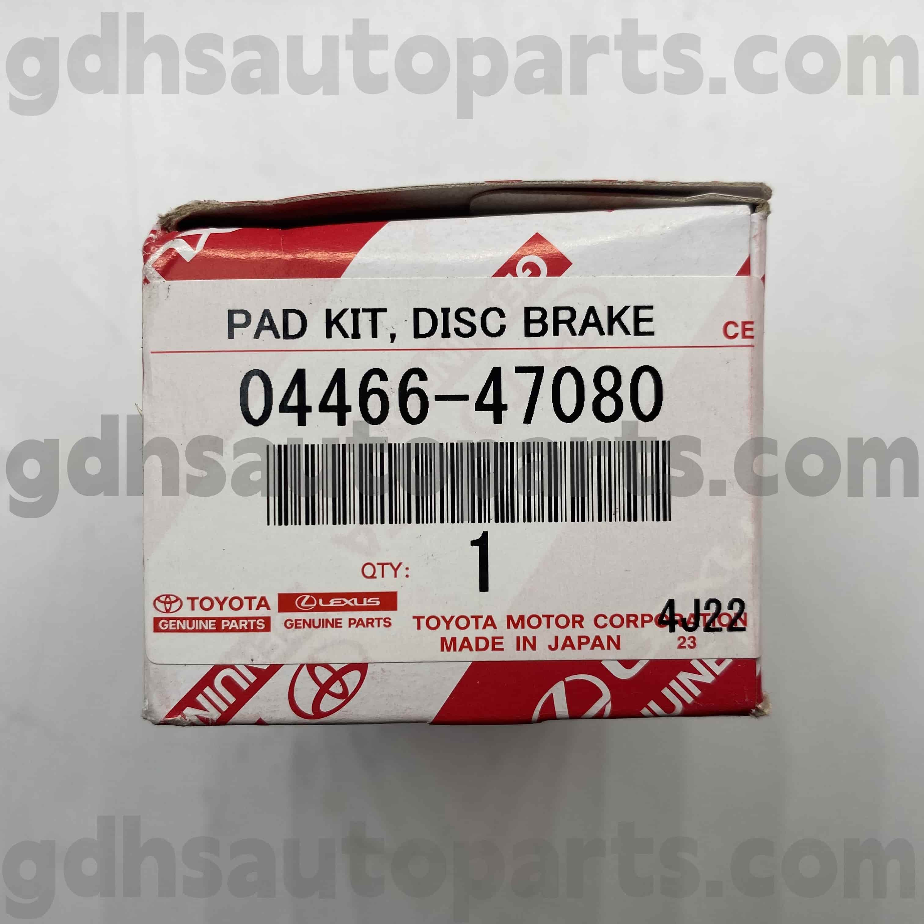 04466667080 Toyota Bagéan Genuine Bearing Rear Brake Pads Kanggo Corolla, Auris, Prius Chasis No. Zre182 zre181