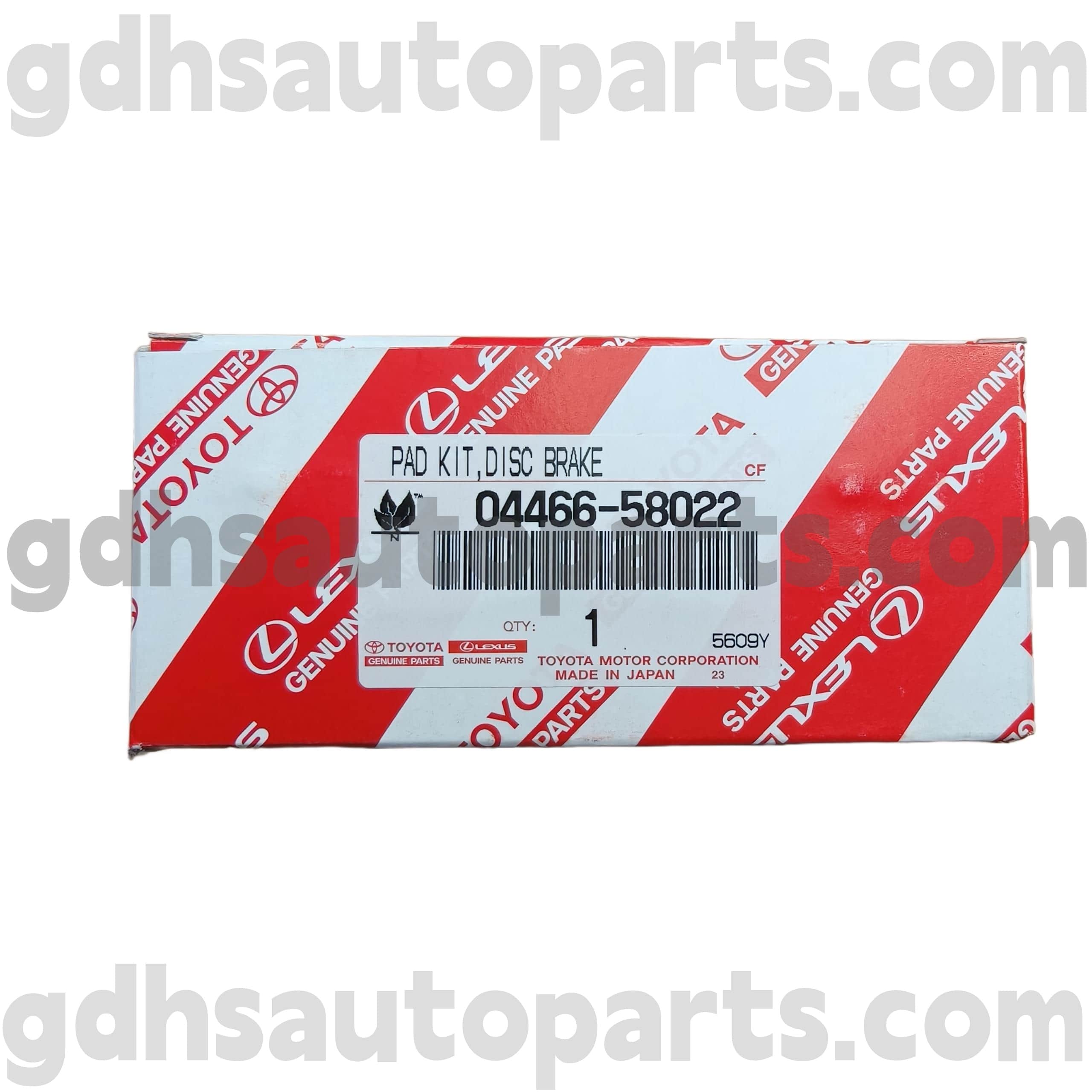 04466-58022 Toyota Genuine Bagean Rear Brake Pads Rear Brake kanggo Alphard / Vellfire / HV Cassis Ora. Ggh30