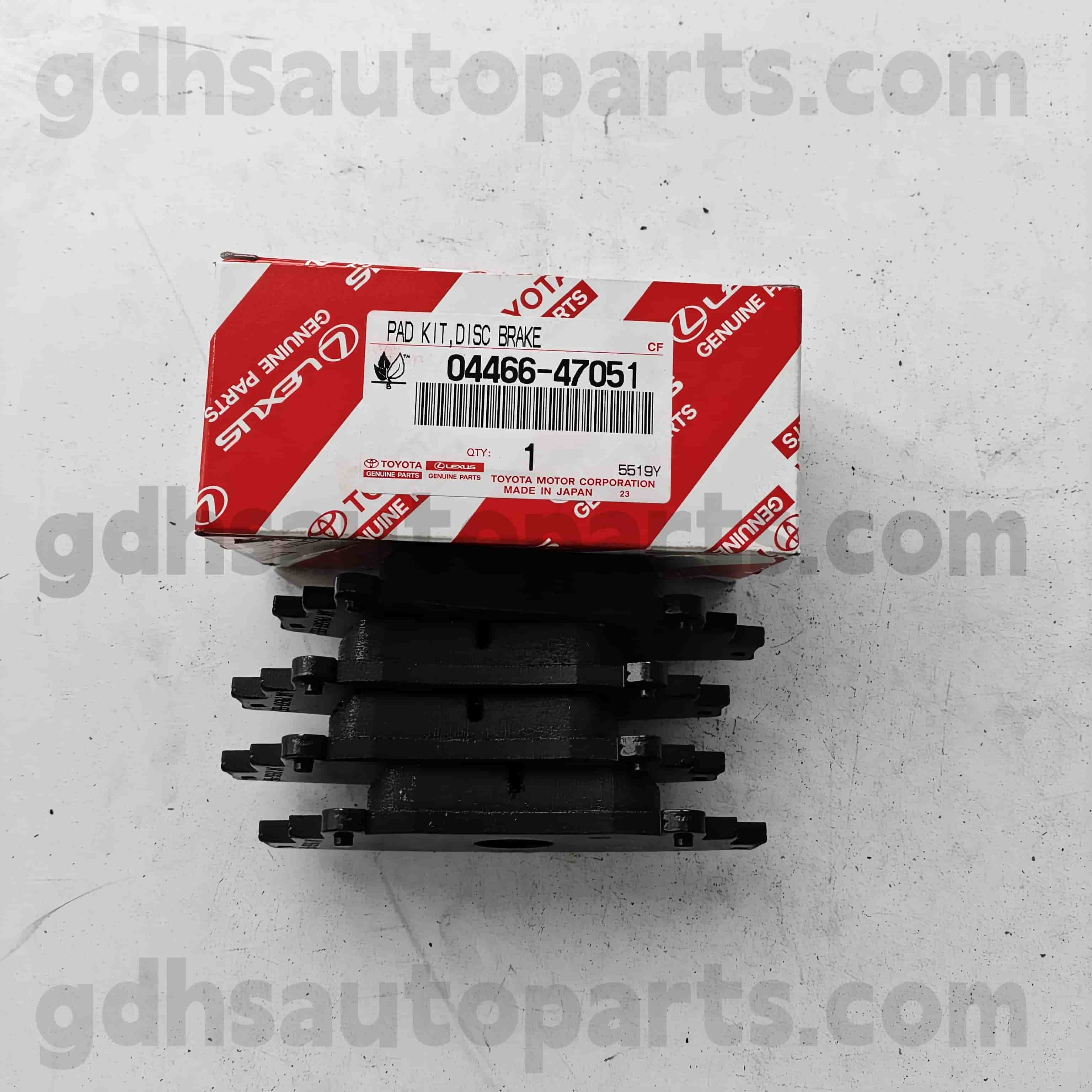 04466-60140 Toyota Bagéan Genuine Bearings Rear Brake Pads Brake kanggo Land Cru, Fortuner, Hilux Chassis Ora. GRJ150