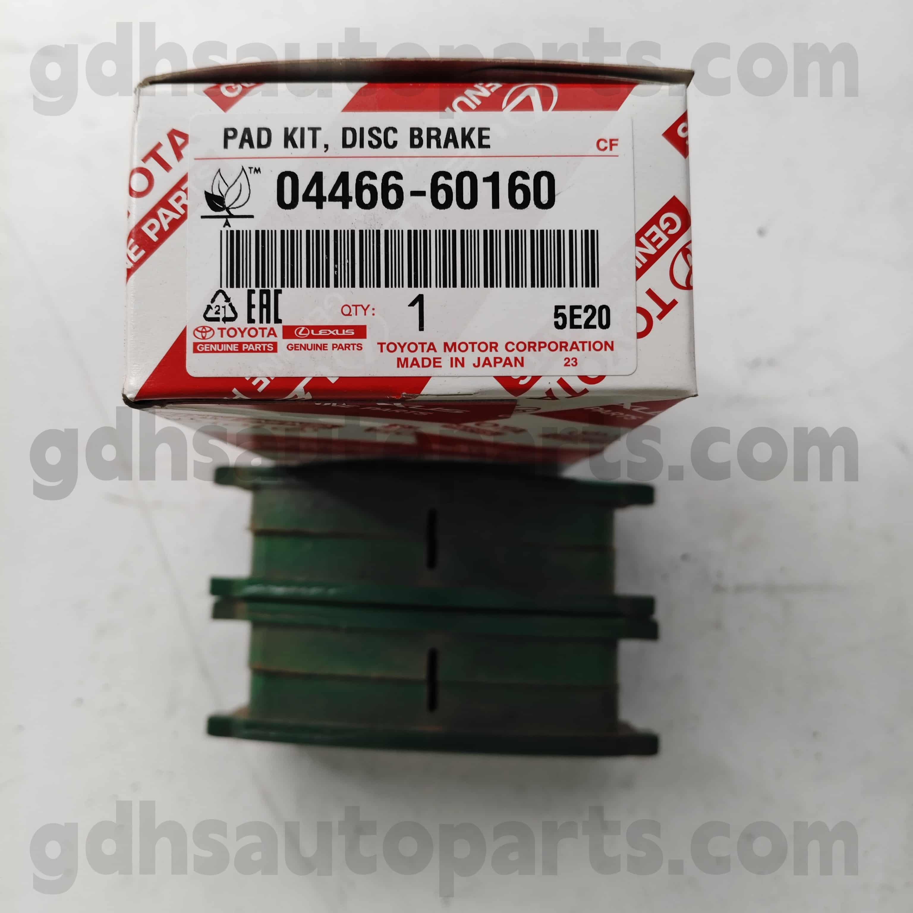04466-60160 Toyota Bagéan Genuine Bearing Rear Brake pad kanggo Land Cruiser Land, LX450D / 460/570 Chasis No. Urj202