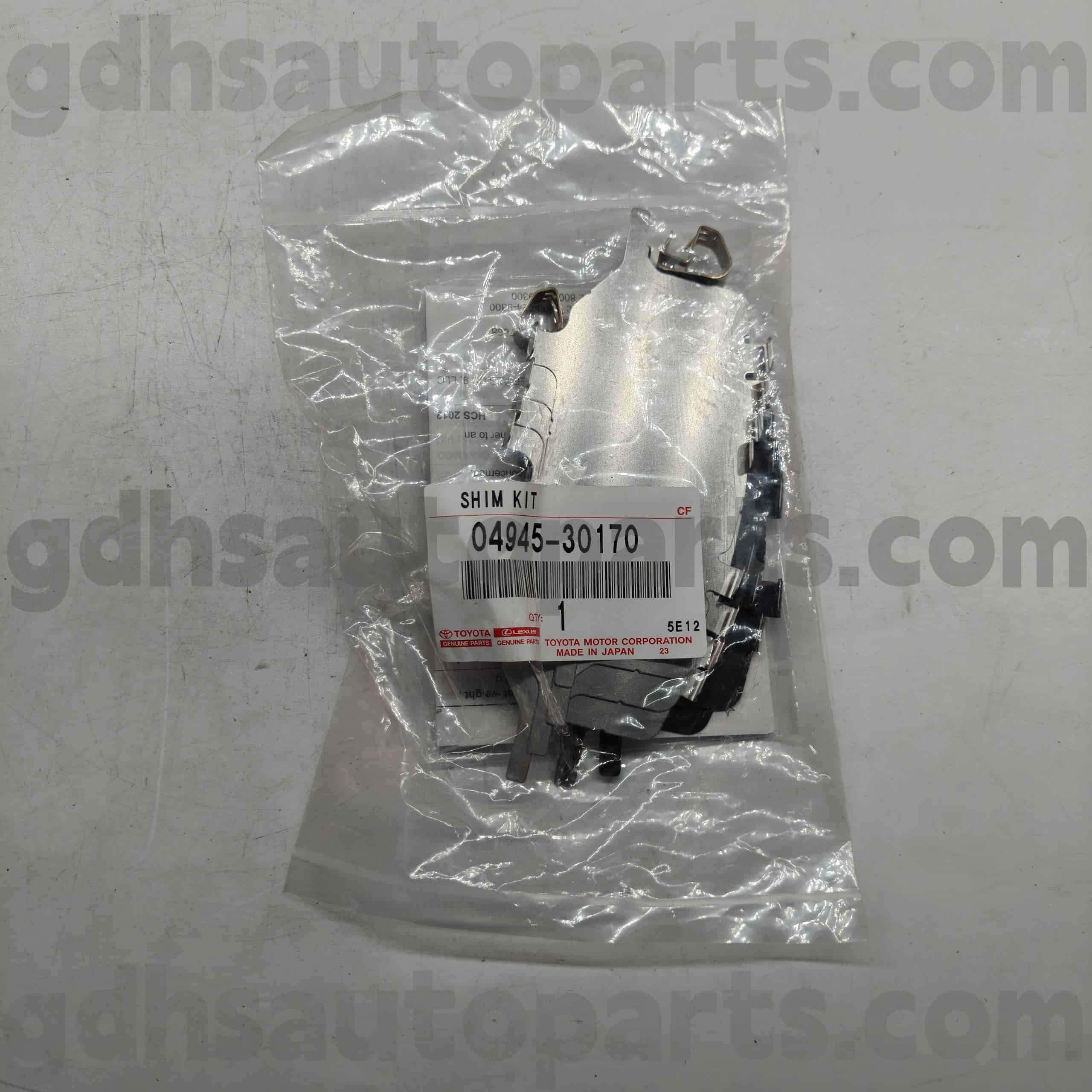 04945-30170 Toyota Bagéan Genuine Sound Brake Pads Kanggo Mahkota, Mark X Chassis Ora. GRS182 20 # GRX