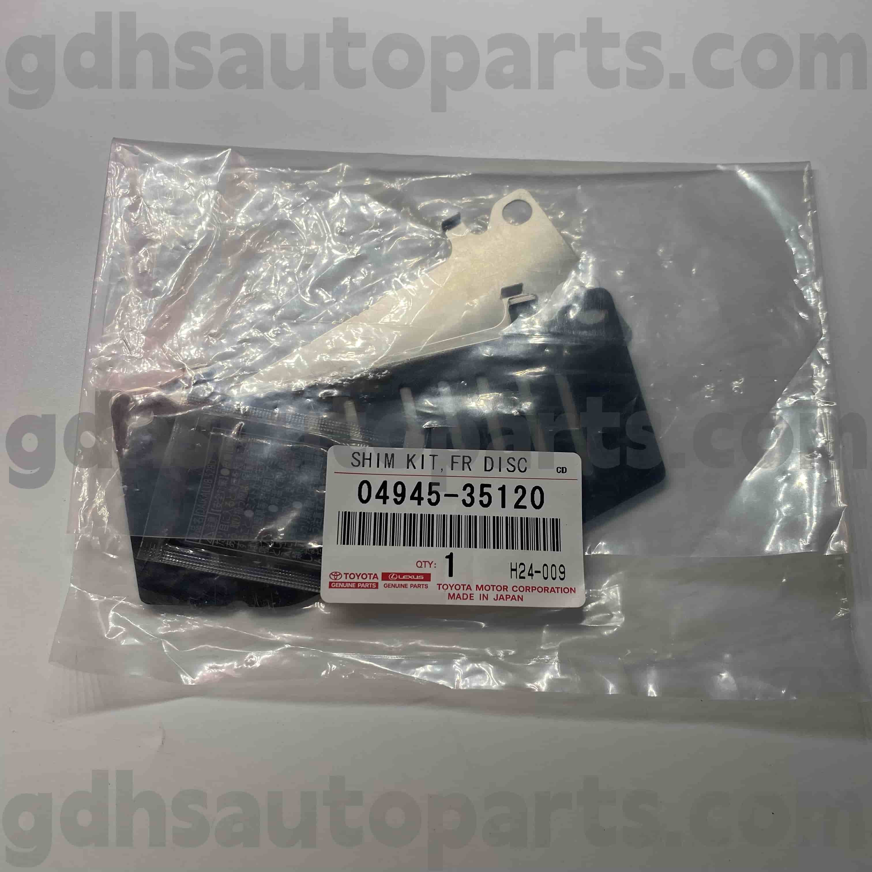 04945-35120 Toyota Bagéan Genuine Swara Brake Swara Pads kanggo Land Cru, Fortuner, Hilux Chassis Ora. Trj120