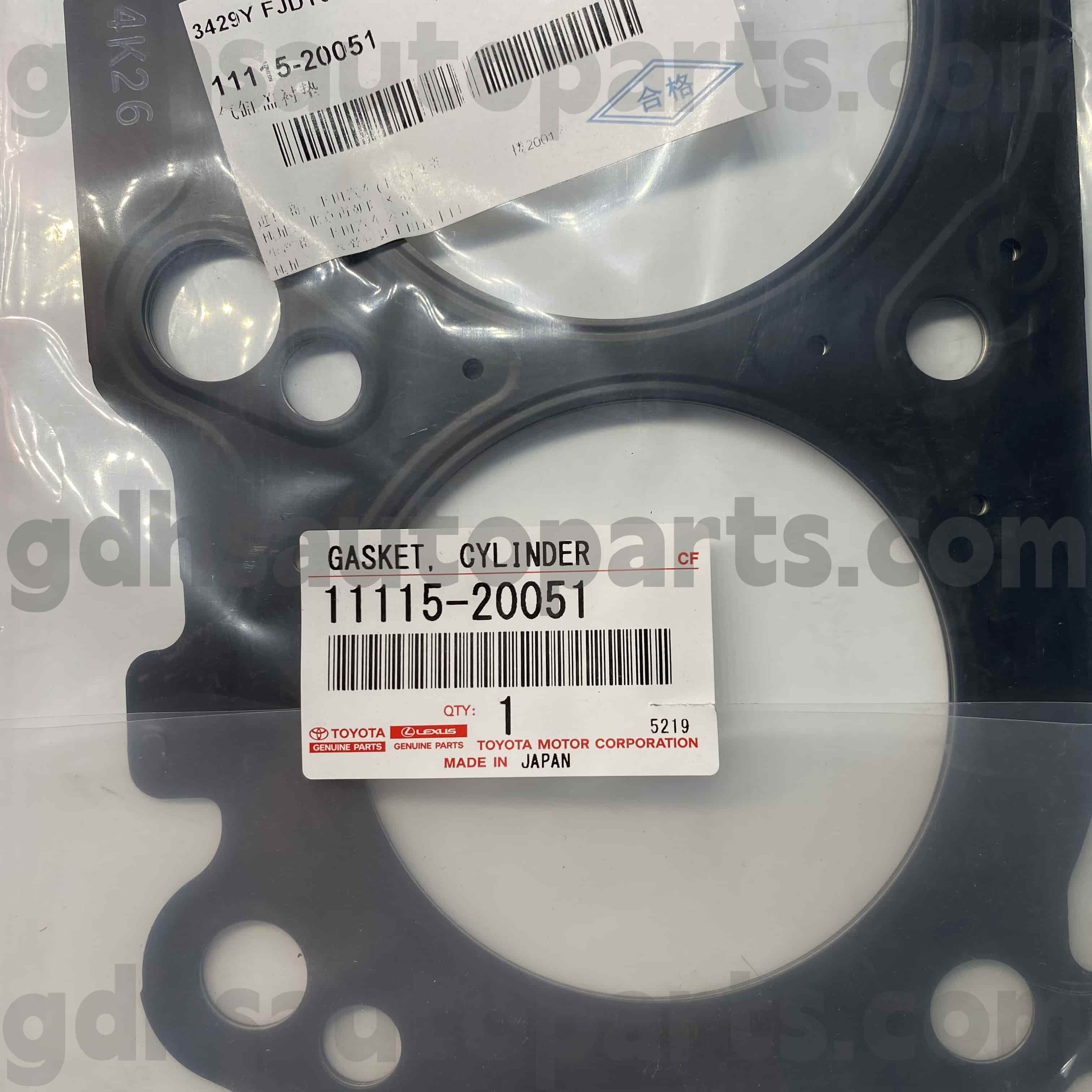 11115-20051 Toyota Bagean Silinder Cover Cover Cover Cincin Karet Karet Kanggo Kluger HV, Harrier HV, Lexus Es300 / 330