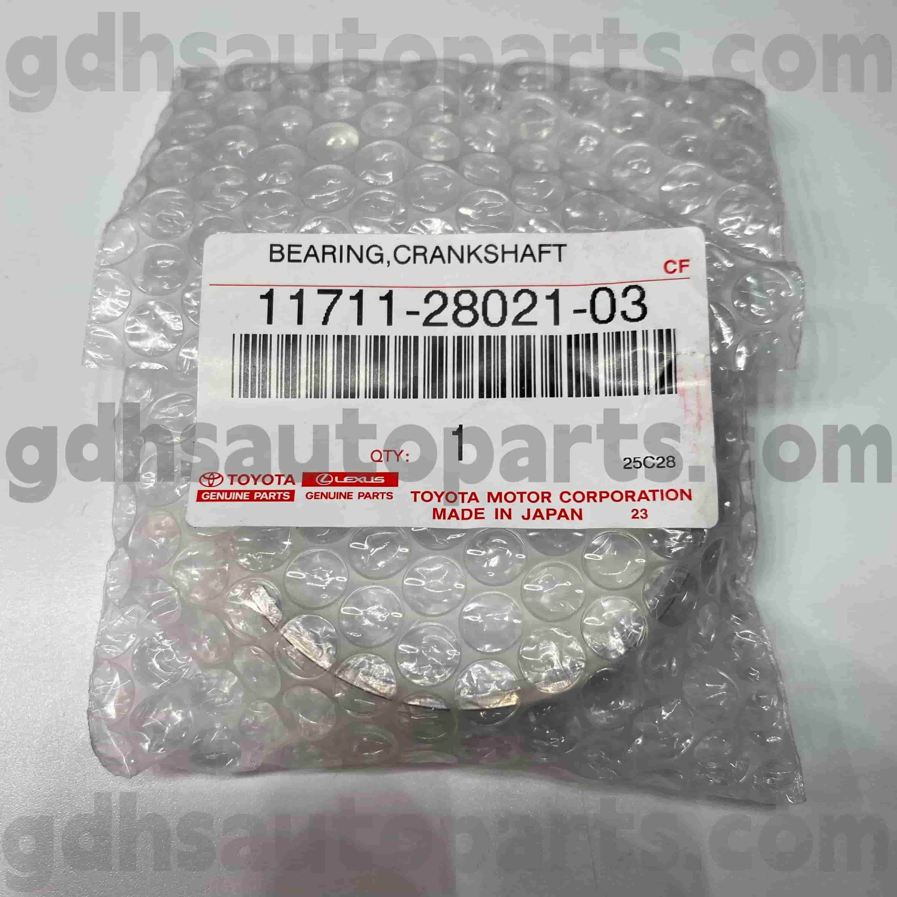 11711-28021-03 Toyota Genuine Parts Crankshaft Bearing for HARRIER, CAMRY, HARRIER Chassis NO.ACV30 ACR30