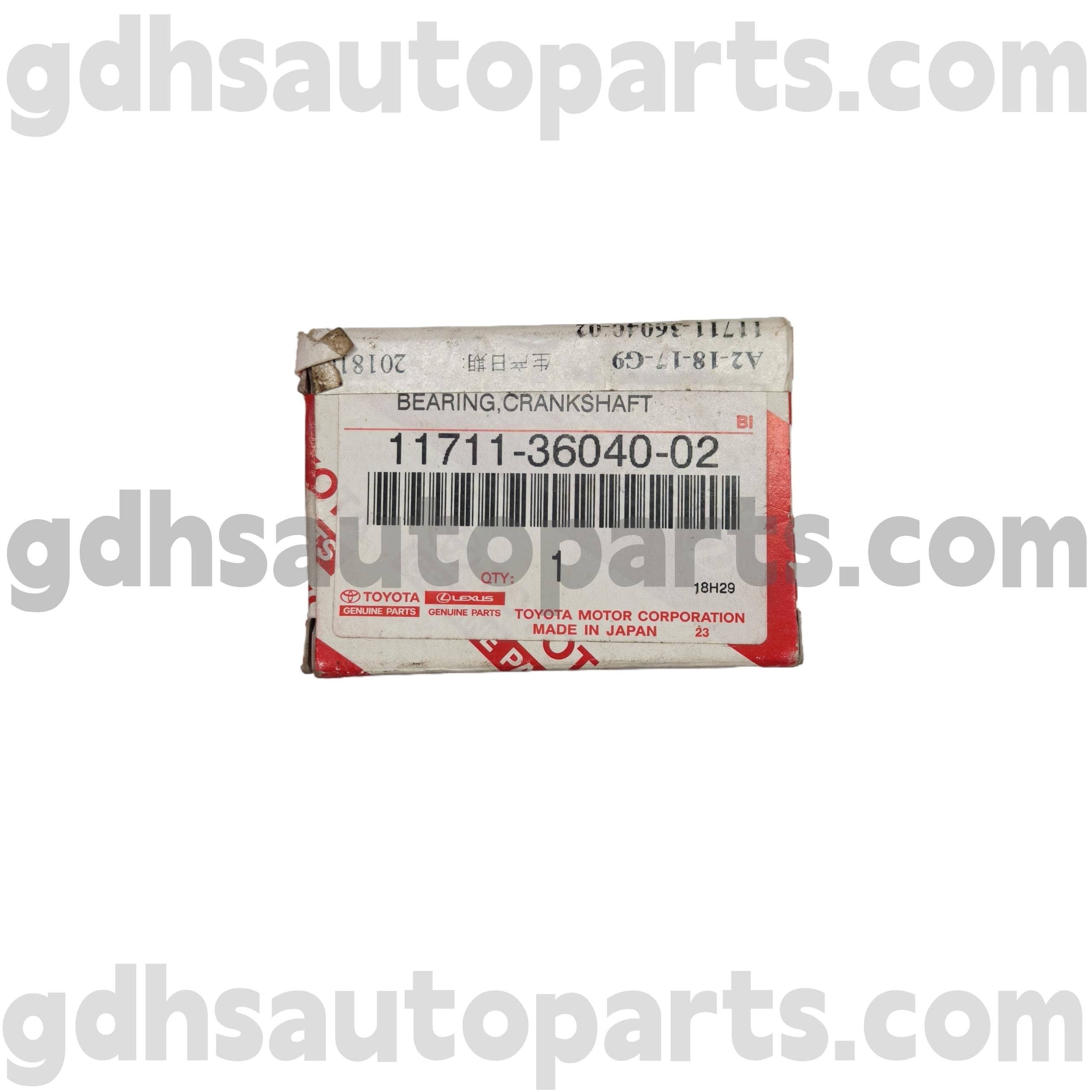 11711-36040-02 Toyota Genuine Parts Crankshaft Bearing for VENZA, SIENNA, CAMRY Chassis NO.AYH30