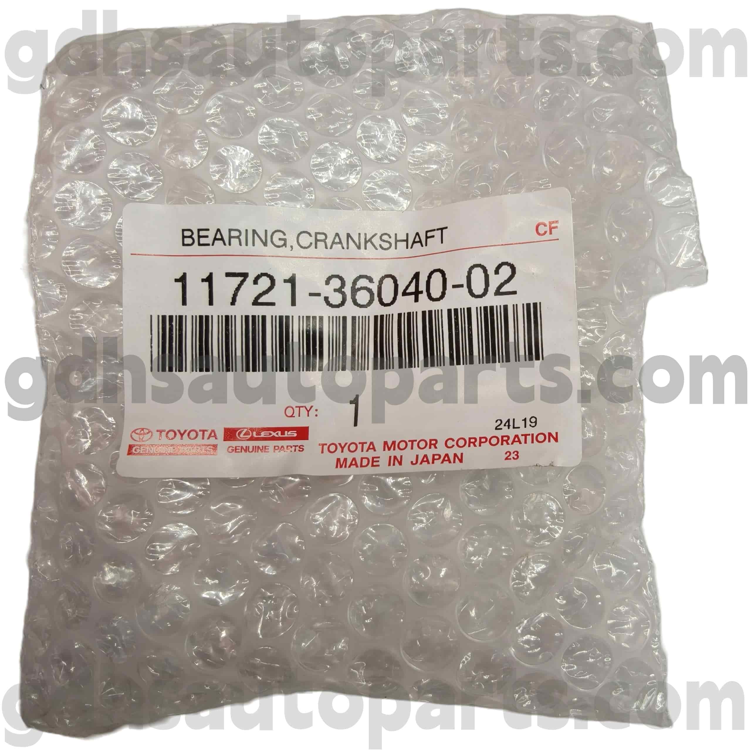 11721-36040-02 Toyota Genuine Parts Crankshaft Bearing for HARRIER/HYBRID, HIGHLANDER, CAMRY Chassis NO.AYH30