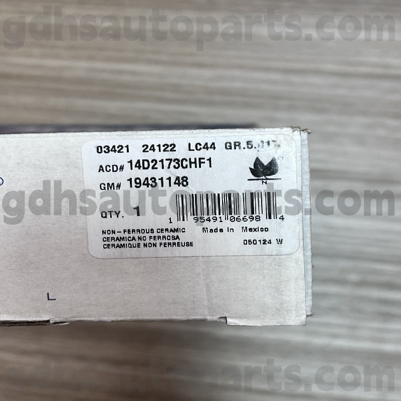 14d21733chf1 pad acdelco kanggo escalade oe no. 19431148