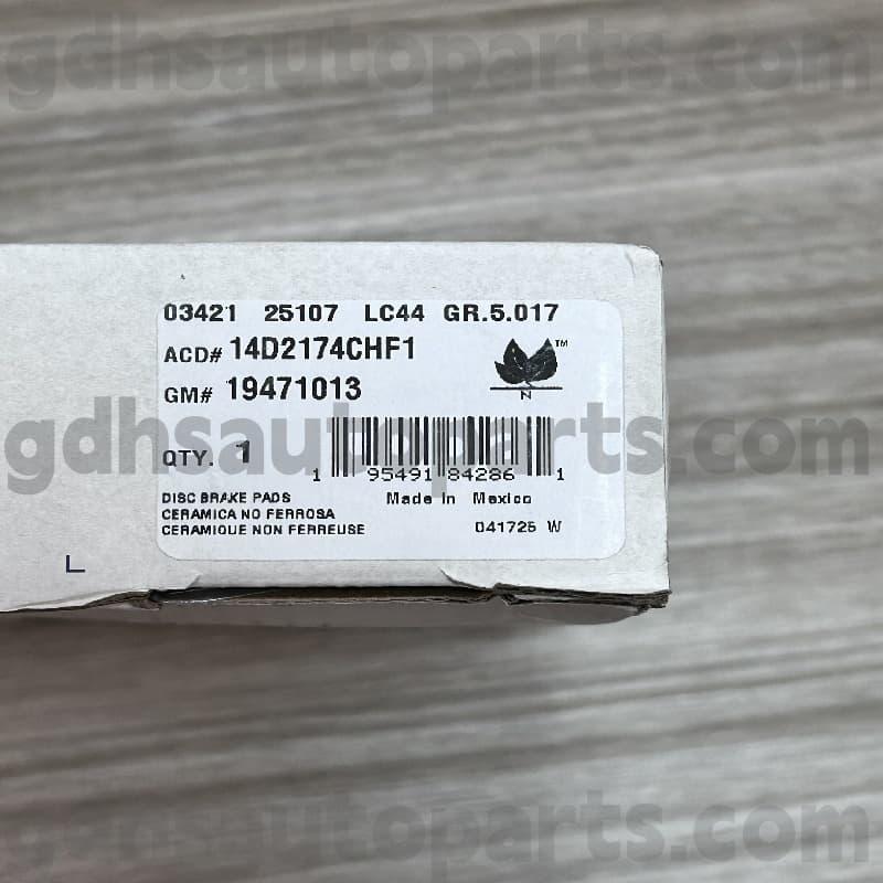 14d2174CHF1 ACDELCO Brake Pad kanggo Escalade OE No.19241013