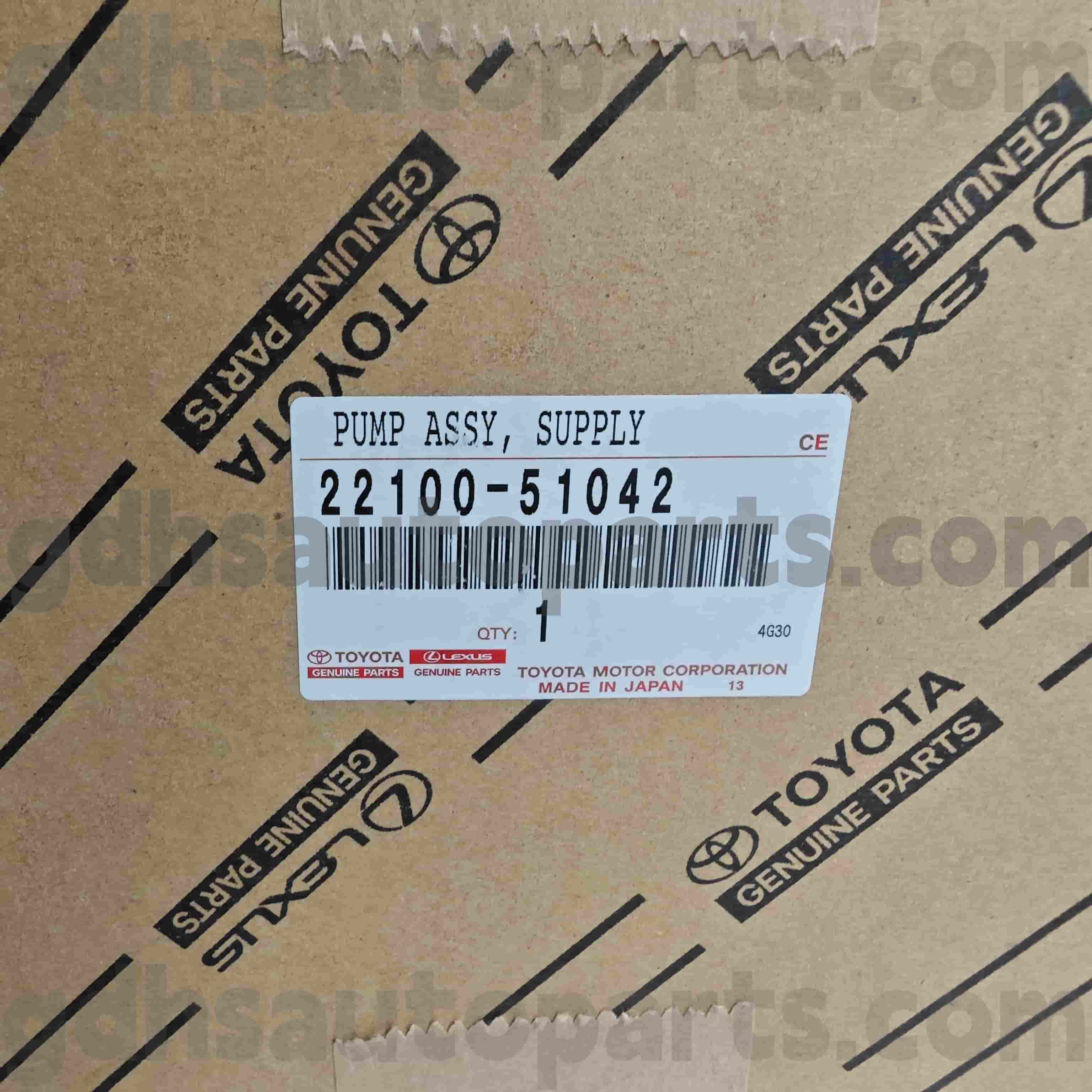 22100-51042 Toyota Toyota Bagean Minyak Pompa tekanan tinggi kanggo Land Cruiser, LX450D / 570