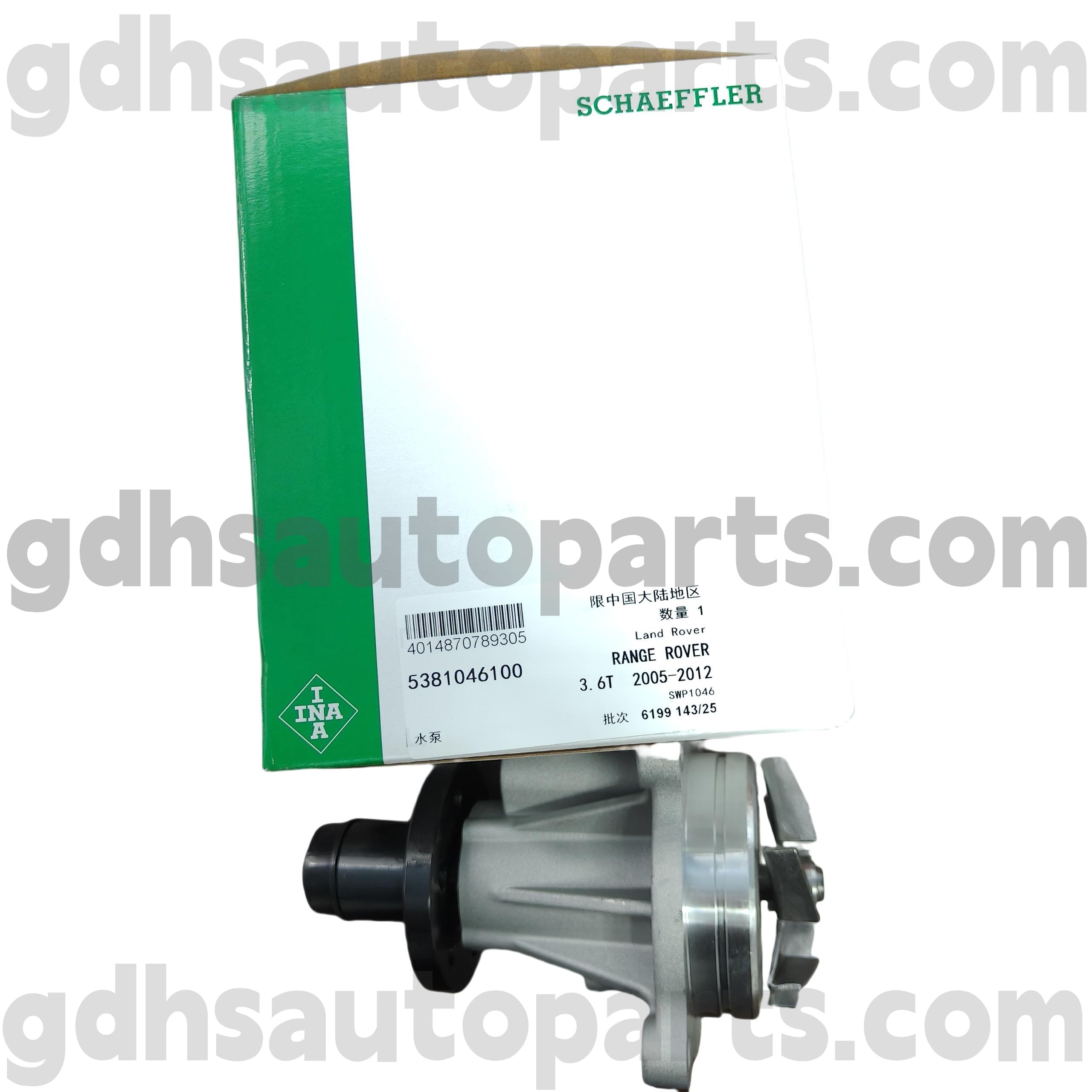 5381046100 Pump Water Schaeffler Ina kanggo Range Rover, Range Rover Ose No. Lr008863
