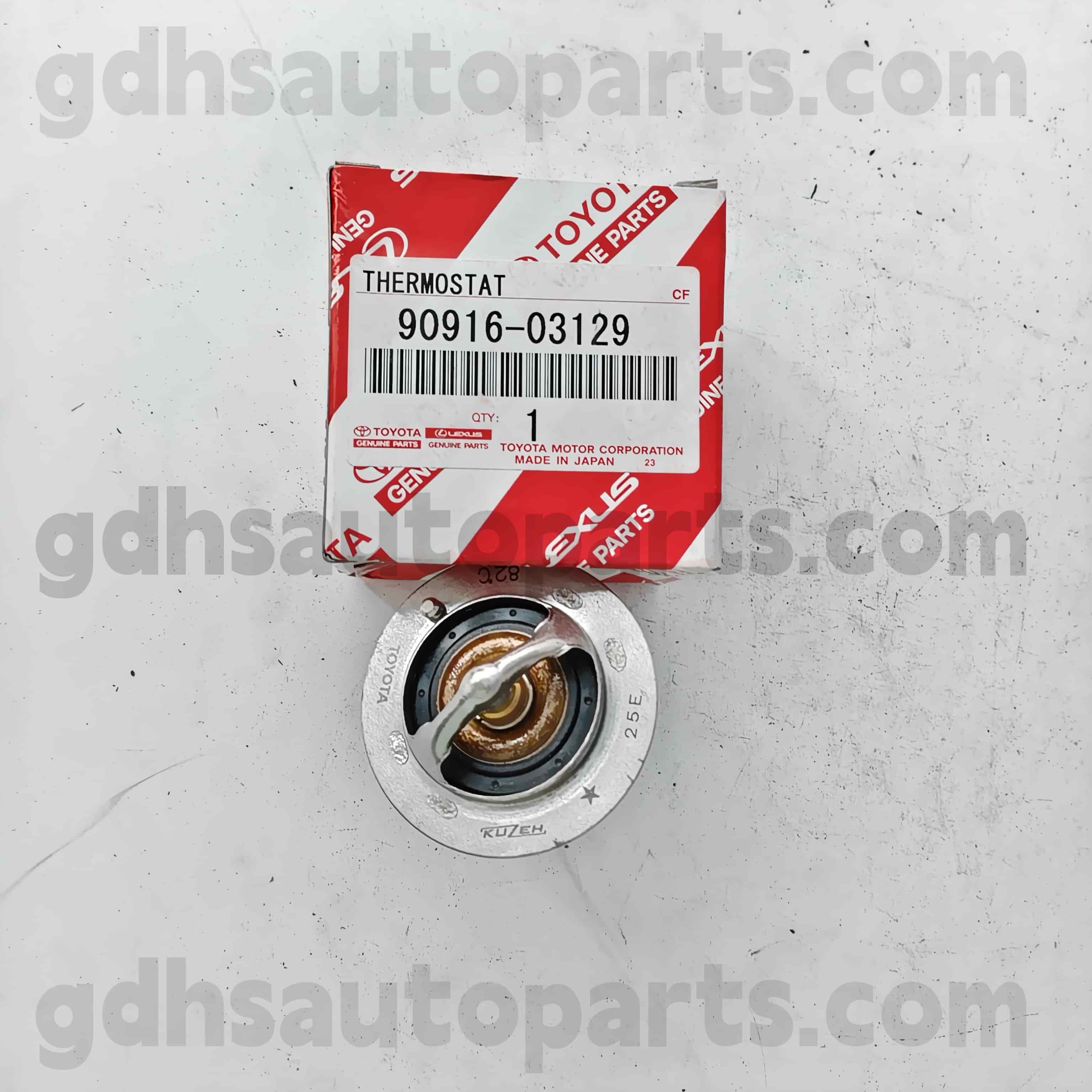 90916-03129 Toyota Bagian Bagian Thermostat kanggo Camry, Lexus Es2 ## / 350 / 300h, Corolla Sed, Hilux, Rav4 sasis ora. 2AZE..AXU2 #