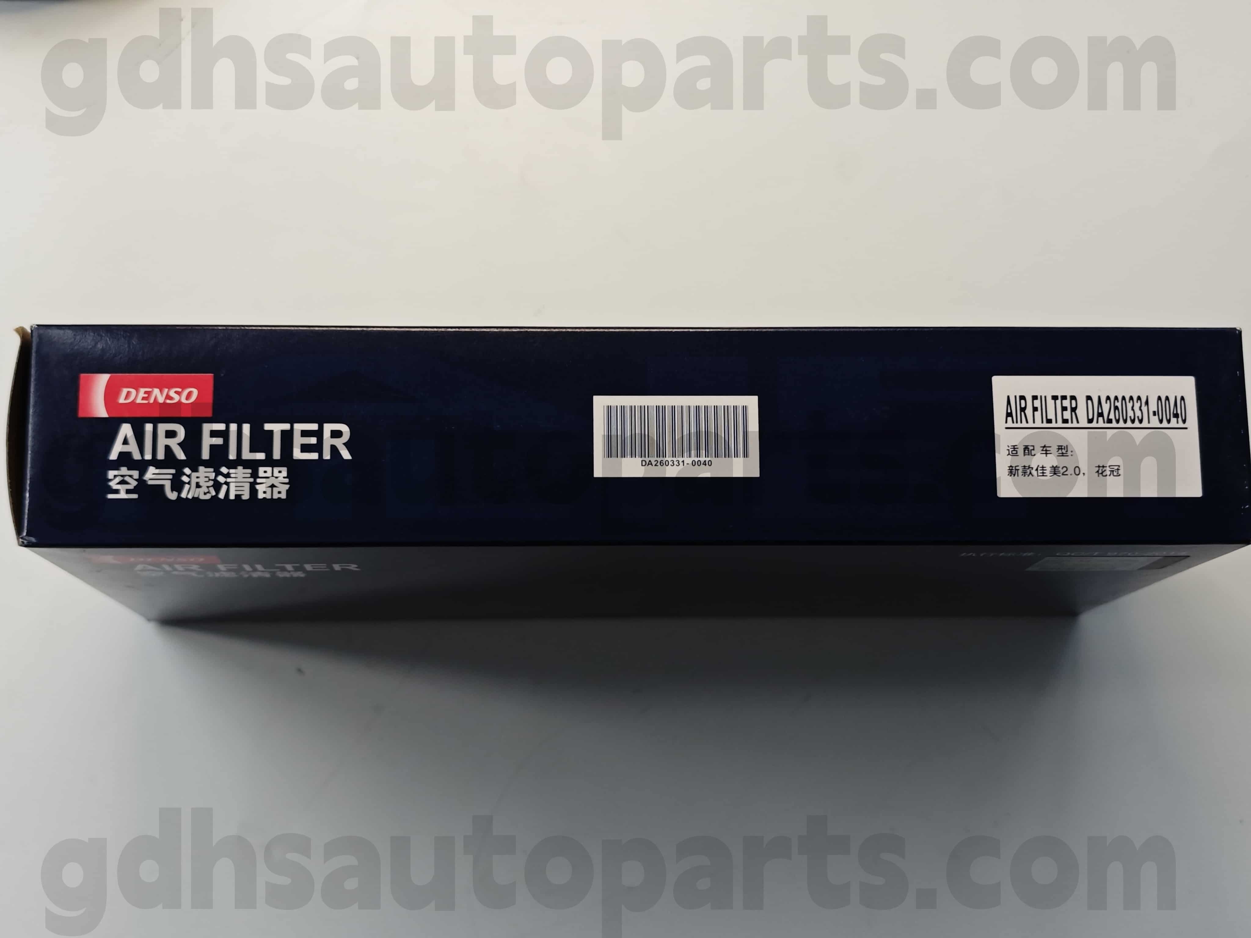 Filter udara target da2603331-0040 Toyota Genatu kanggo Corolla Chassis Ora. 1zzfe..zze122 oe no. 17801-0d050